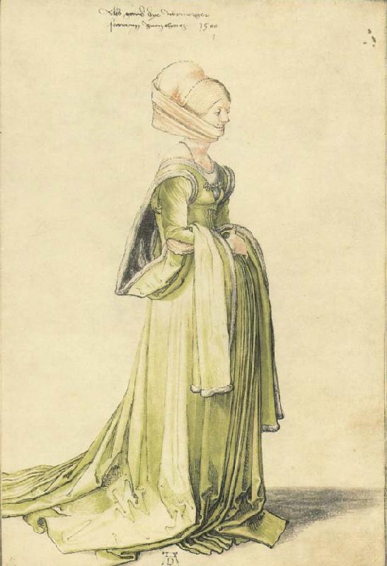 Albrecht Durer A Nuremberg Lady Dressed to go to a Dance oil painting picture